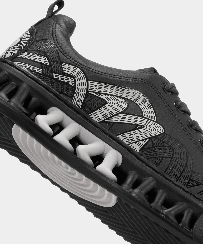 78Under M-5 Leather Graphic Low Top_Black