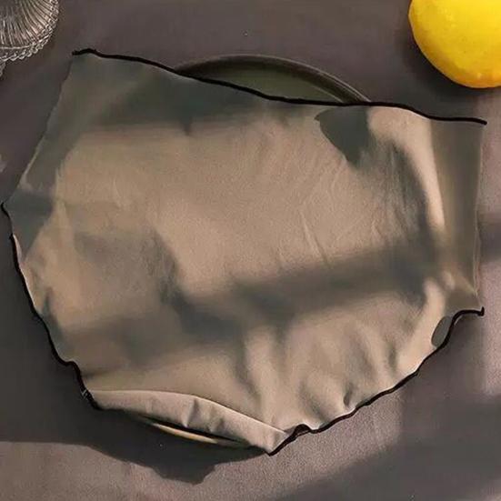 Women's Low Waist Ice Silk Underwear Seamless No Show Triangle Briefs Soft Breathable Stretchy Panties Full Coverage Underpants with Bow