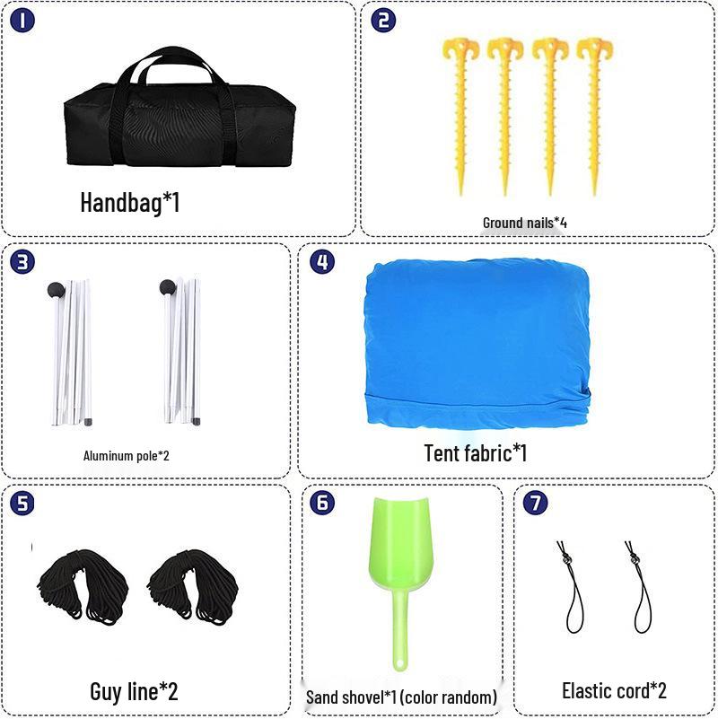 Portable Outdoor Beach Tent Lycra Shade Canopy