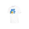 Just Do It Letter Print Crew-Neck Short Sleeve T-Shirt Men Tops White DV1213-100