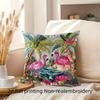 Double Sided Flamingo Tropical Print Throw Pillow Cover Boho Palm Tree Butterfly Cushion Cover For Home Decor