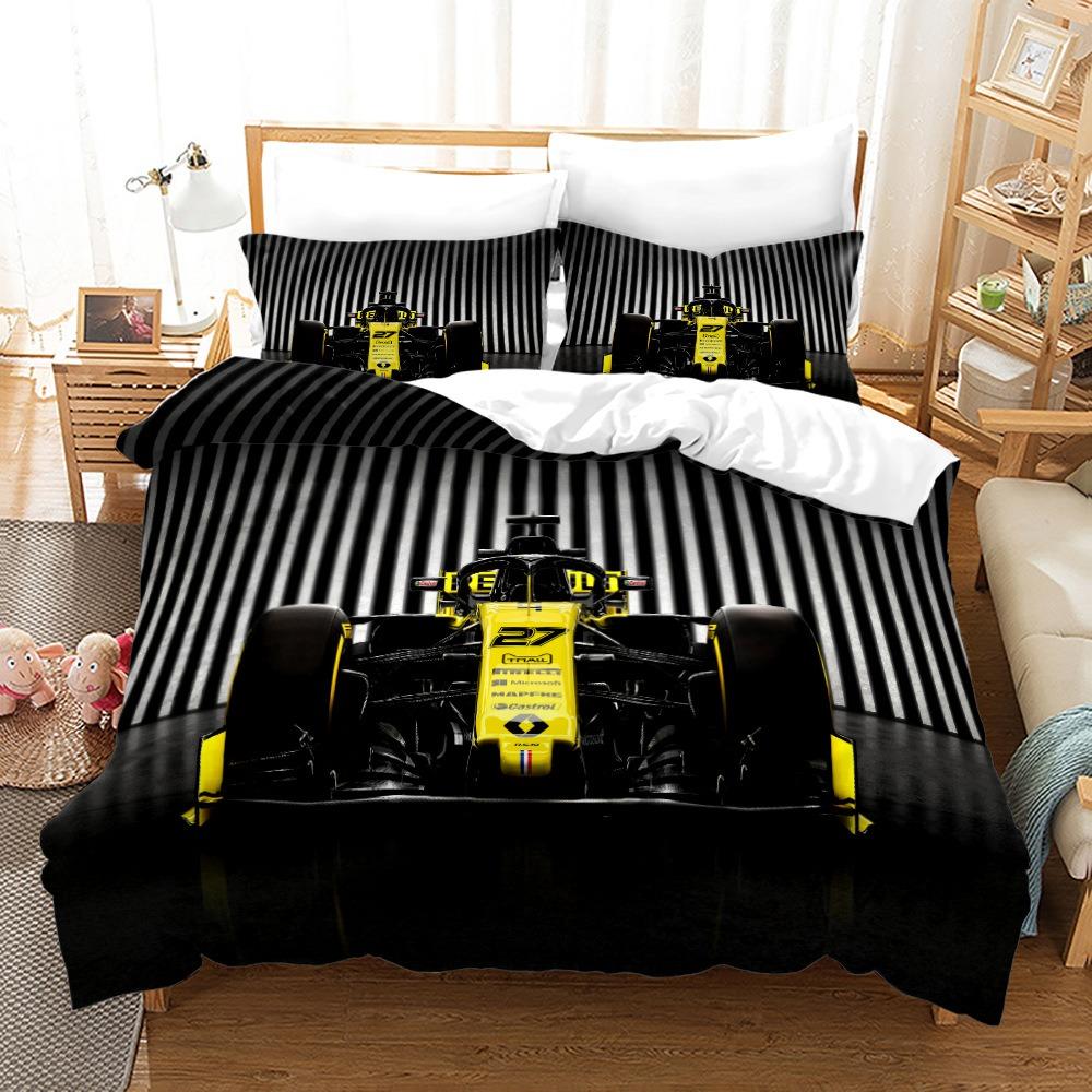Luxury Car Duvet Cover Set Cartoo Bedding Set for Kids Boys Polyester Bedding Set King Size