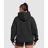 Gymshark Худи оверсайз с вышитым логотипом черное B1c9x Bb2j