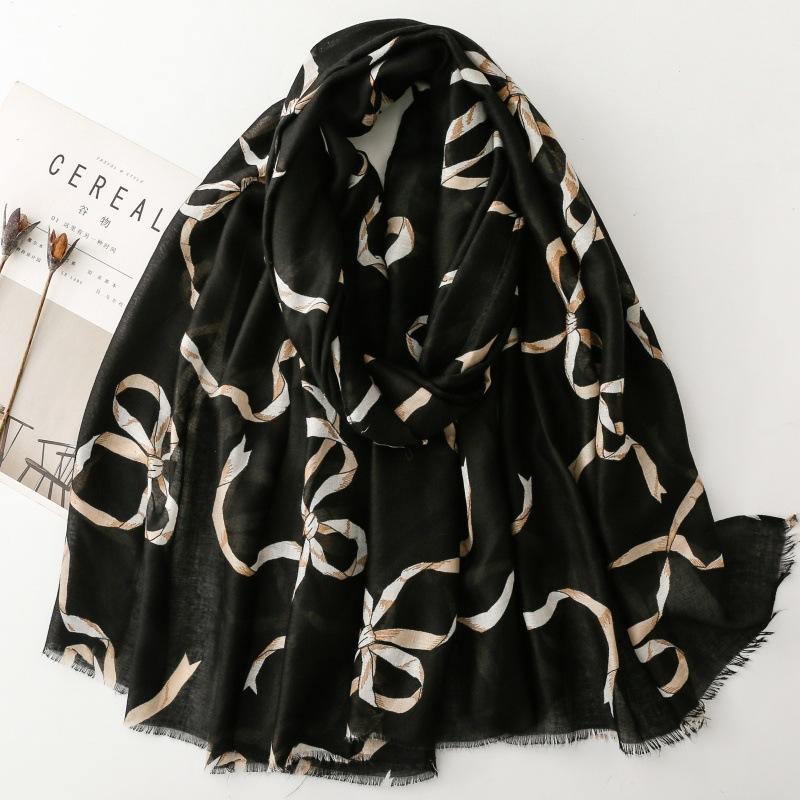 Simple Women Scarf Summer Beach Shawl Cotton Linen Feeling Tassel Pashmina Muslim Hijab Wrap Lady Viscose Scarf