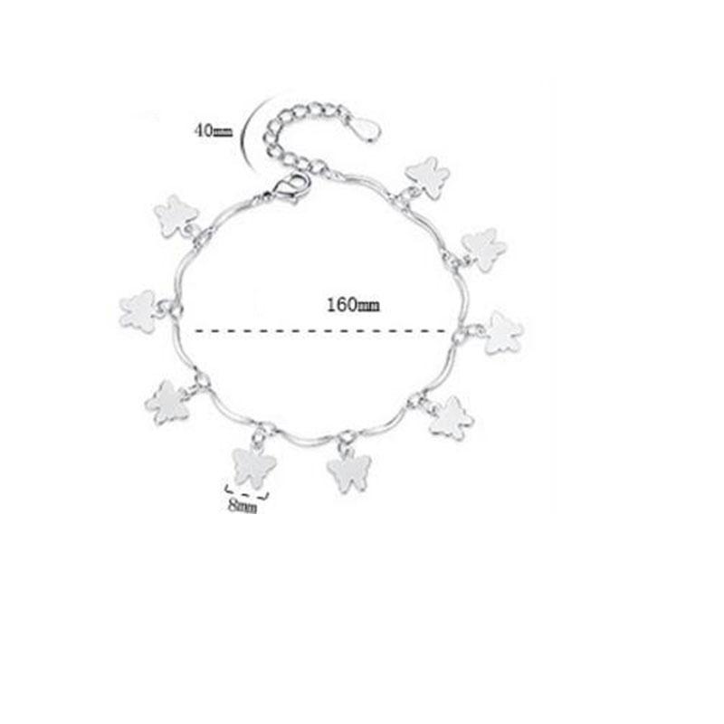 ANENJERY Браслеты с кисточками и листьями в форме бабочки, браслеты для женщин и девочек, регулируемый браслет