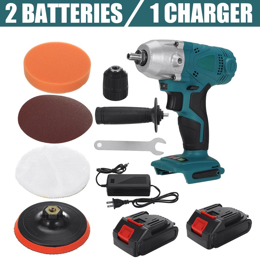 2800 об/мин 5-дюймовая аккумуляторная полировальная машина 2 в 1 набор дрели-шуруповерта набор отверток полировальная машина для автомобиля полировальный диск для аккумулятора Makita 18 В
