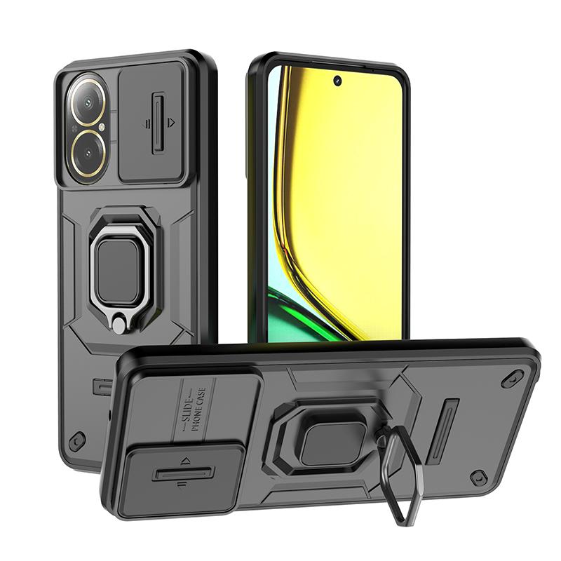 Чехол для камеры со сдвижной шторкой для Realme C61 C63 C65 C67 C 61 RMX3939 Противоударный бронированный задний чехол для телефона OPPO A60 A80 4G 5G