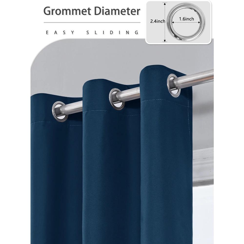 1 шт. 100% затемняющие шторы с люверсами сверху, шторы для гостиной, спальни, кухни, домашнего декора, украшения комнаты