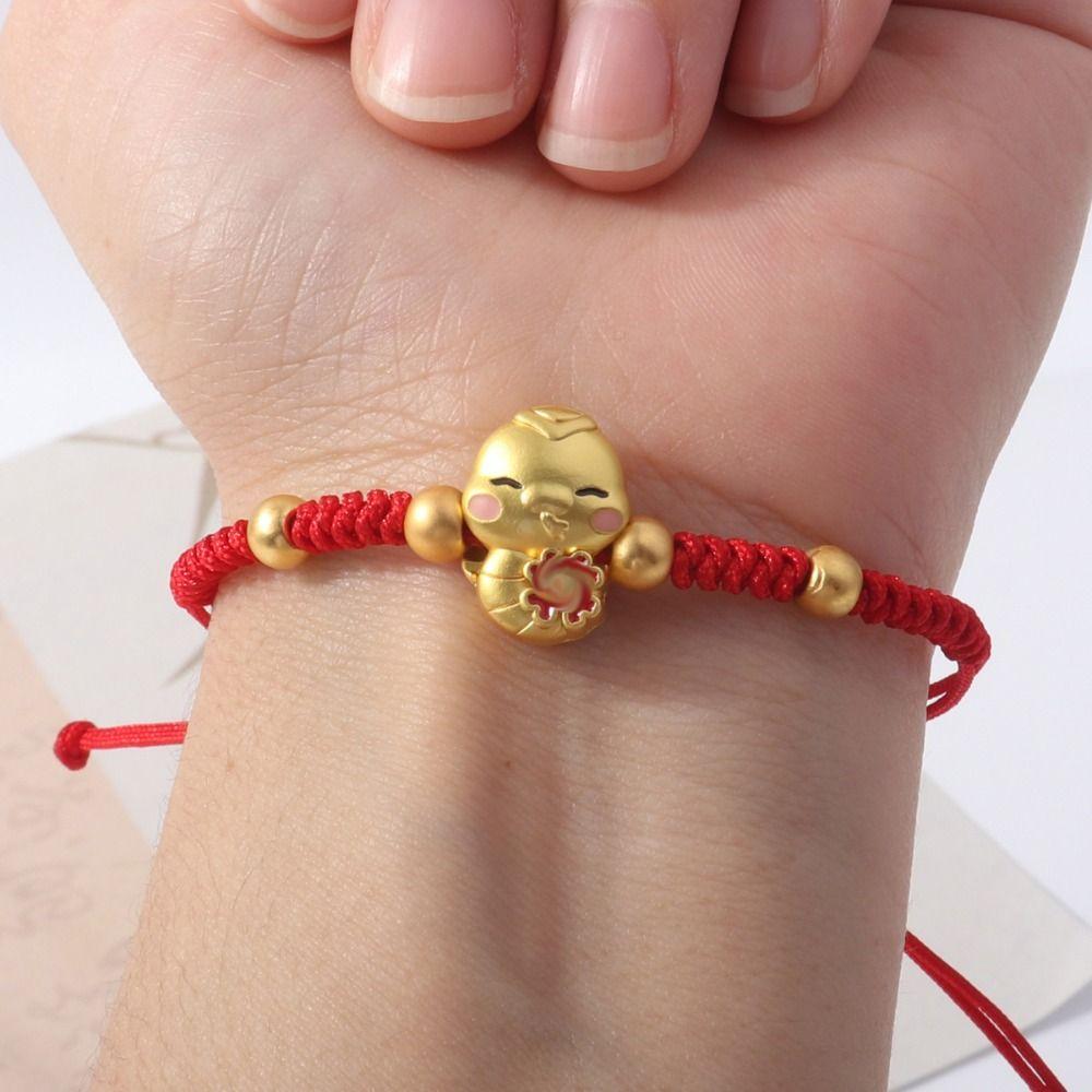 Hand Rope Snake Year Bracelet Chinese Style Fortune Bracelet Retro Lucky Red Rope Gift