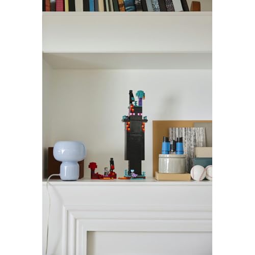 LEGO Minecraft Enderman Tower Playset 21279 Birthday Gift Blocks for Boys and Girls Ages 9-11 Kids Elementary School Children Battle Robot