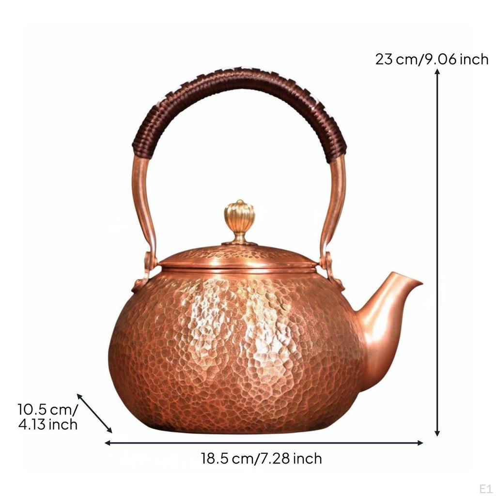 Ручная Медная Металлическая Чайник Медный Чайник 1600 мл Чеканный