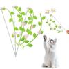 Felt Teaser Cat Wand Flower Leaf Shaped Cat Interactive Toy Cat Teaser Rod  Interactive Playing