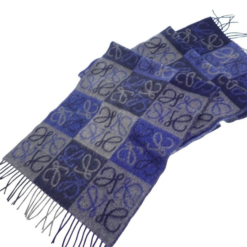 LOEWE  F810487X17 Scarf blue wool/cashmere Women