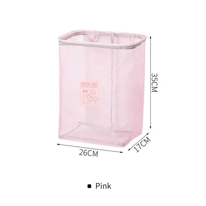 Foldable Wall Mounted Laundry Basket Dirty Clothes Storage Basket Toy Dust Bucket Home Laundry Hamper Dirty Clothes Storage Bag