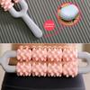 Yoga Massage Stick Double Row Non-slip Handle Comfortable Grip Good Resilience Muscles Relaxation Manual Pain Relief Muscle Roller Stick for Unisex