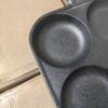 Cast Iron Four-Hole Omelette & Egg Frying Pan - Non-Stick Mold for Hamburgers & Dumplings