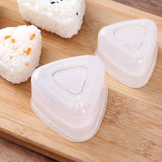 2Pcs Sushi Mold Japanese Style Non-sticky DIY Food Grade Plastic Press Triangular Onigiri Rice Ball Maker Bento Accessories