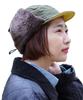 Rokuyon Cloth Flight Cap with Ear Large Sizes for Men and Lightweight Water Perfect for Snowboarding and Cute and L Size Circumference Khaki