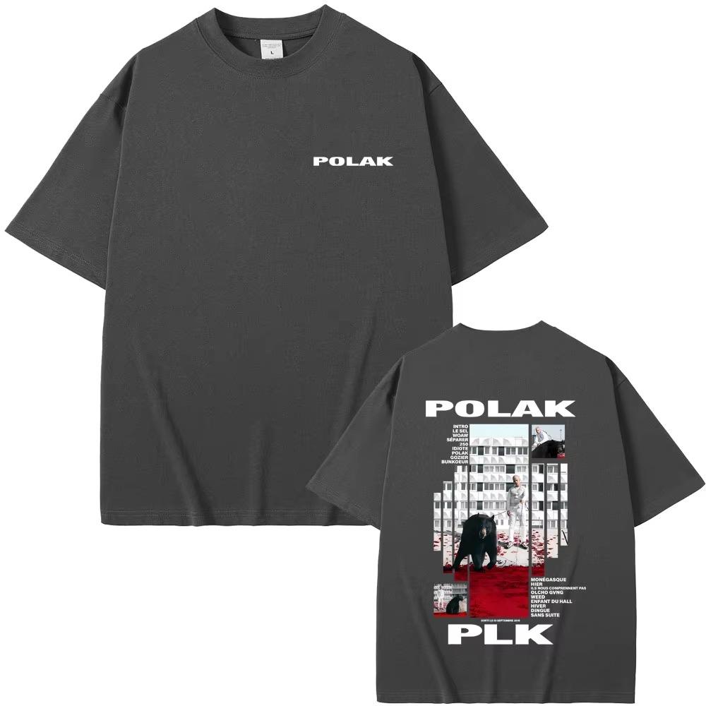 Графическая футболка рэпера Plk Polak для мужчин и женщин, хип-хоп мода, футболки поп-музыки, мужские повседневные винтажные футболки, уличная одежда