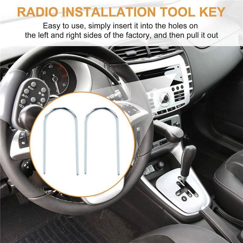 WO-2Pcs Car Stereo Radio Removal Keys CD Changer Disassembly Tool Fit For Alfa Fiat Lancia Alfa Fiat Lancia