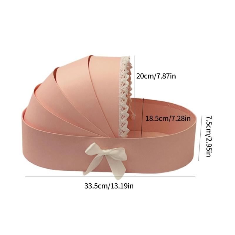 Корзина-органайзер для детского праздника, пустая корзина-люлька, подарочная коробка, картонная корзина для цветов, коробка для цветочной композиции для детского праздника, свадьбы