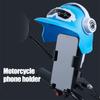 Motorcycle Phone Stand with Helmet Rainproof Sun Visor Handlebar Mount Motor GPS Navigation Mobile Phone Rearview Mirror Holder