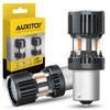 AUXITO S25 Светодиодный Поворотник Штыревой Последняя Модель с Охлаждением S25 Одиночный Комплект Предотвращения Соответствующие Проверке Транспортного Средства Лампочки, Угол 180°, Вентилятор, Янтарный, 2,