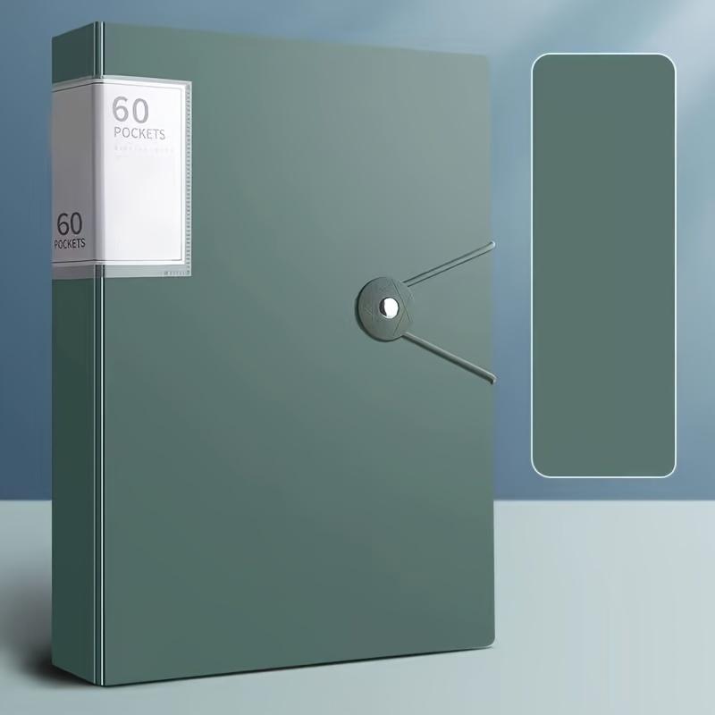 Папка-органайзер А4 на 60 карманов Прочный полипропиленовый материал Идеально подходит для организации документов Дом Школа Офис Хранение Водонепроницаемый буклет
