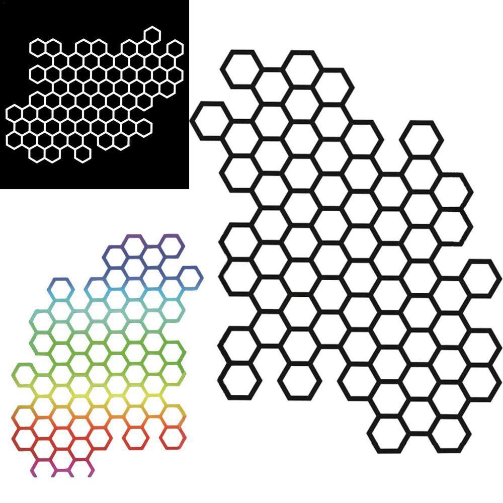 Dust-proof Bumper Helmet Ornament Motorcycle Decorative Sticker Reflection Honeycomb Decals