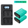 PALO 2Pcs LPE17 LP E17 LP-E17 Camera Battery+LCD USB Dual Charger for Canon EOS M3 M6 200D 750D 800D 8000D 760D T6i T6s Kiss X8i