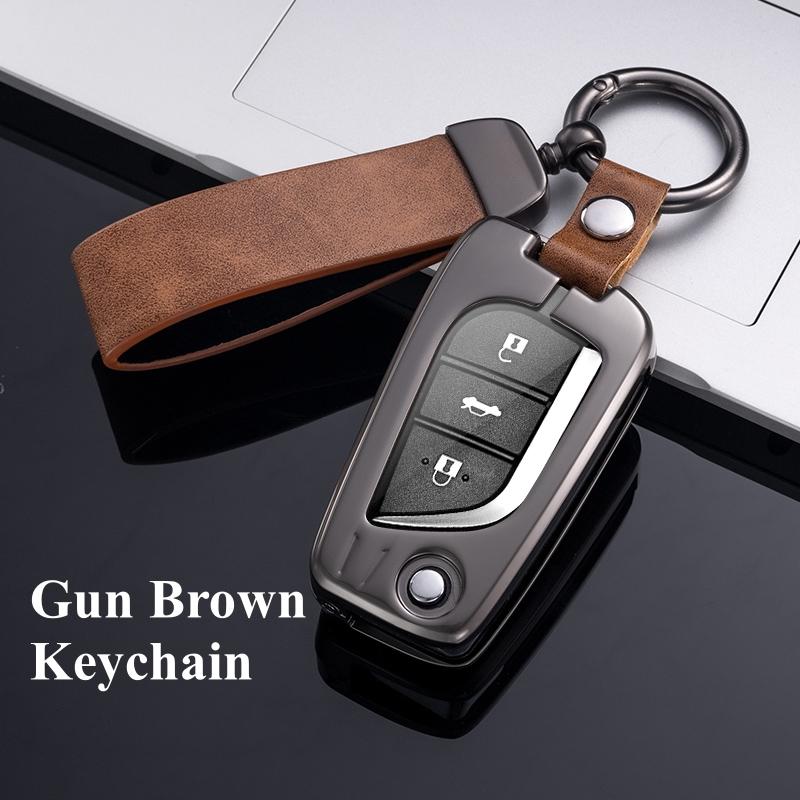 Водонепроницаемый металлический чехол для ключей из сплава, полное покрытие для Toyota Highlander RAV4 Izoa CHR Levin Camry Corolla Reiz, защитный чехол с 3 кнопками