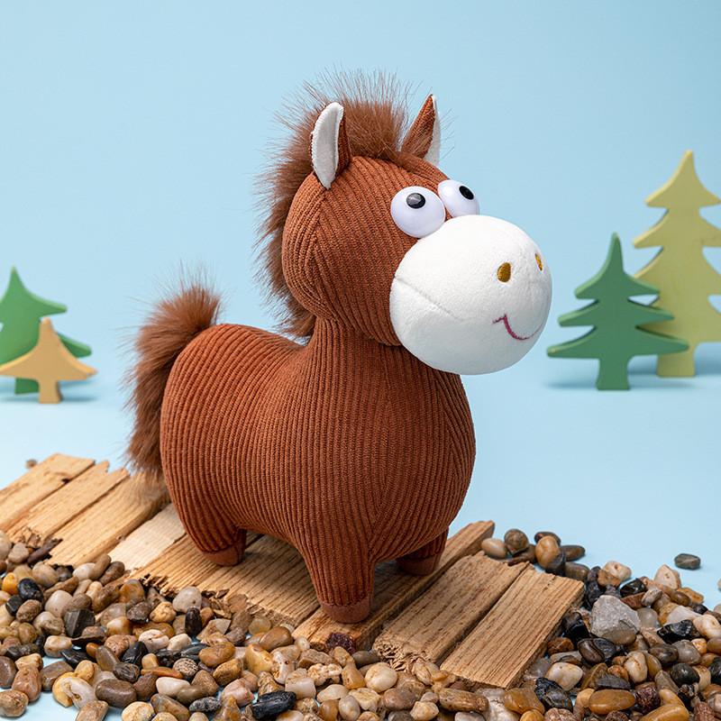Year Of The Horse Animal Plush Doll With Cartoon Design For Festive Gifts And Room Decor