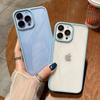 Для чехлов для iPhone акриловый прозрачный чехол для телефона для Iphone 13 12 11 Pro Xr X Xs Max 7 8 Plus светло-голубой силиконовый чехол