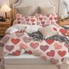 Heart Shaped Pattern 3D Printed Duvet Cover, Simple Style, Luxurious Bedding Set, Soft And Comfortable Duvet Cover, Pillowcase
