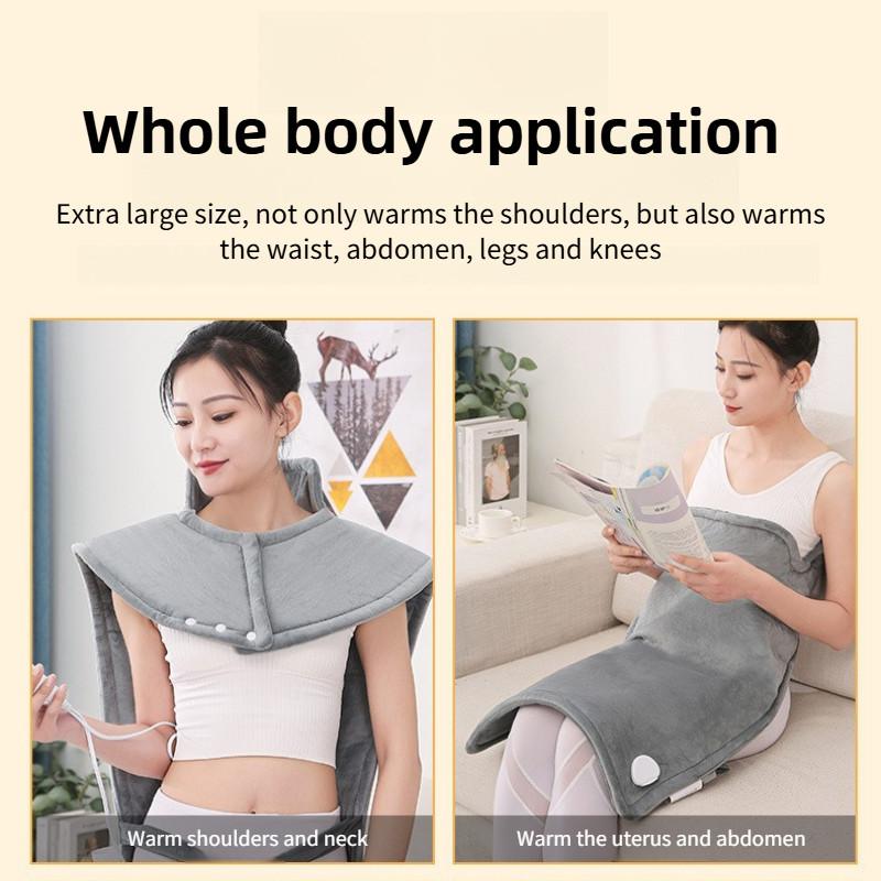 Автоматическая грелка 100 Вт с автоотключением, домашний терапевтический электрический одеяло, интеллектуальный согревающий шарф с горячим компрессом