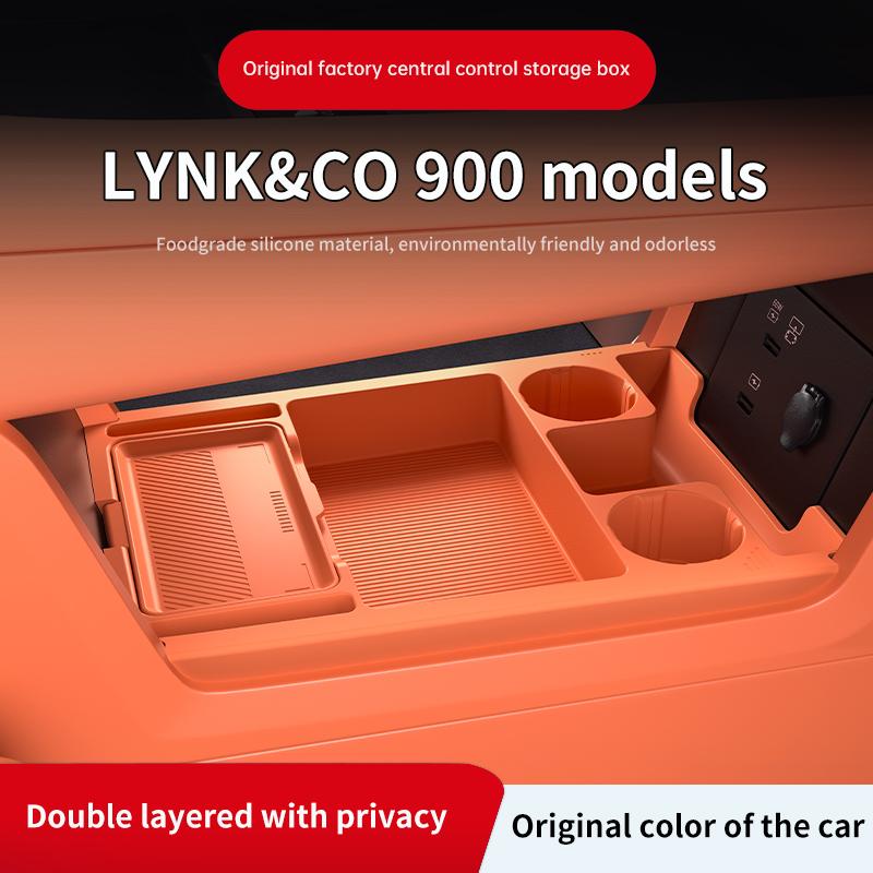 Suitable for Lynk & Co 900 Center Control Storage Box Armrest Box Lower Storage Box Car Interior Decoration Supplies Accessories