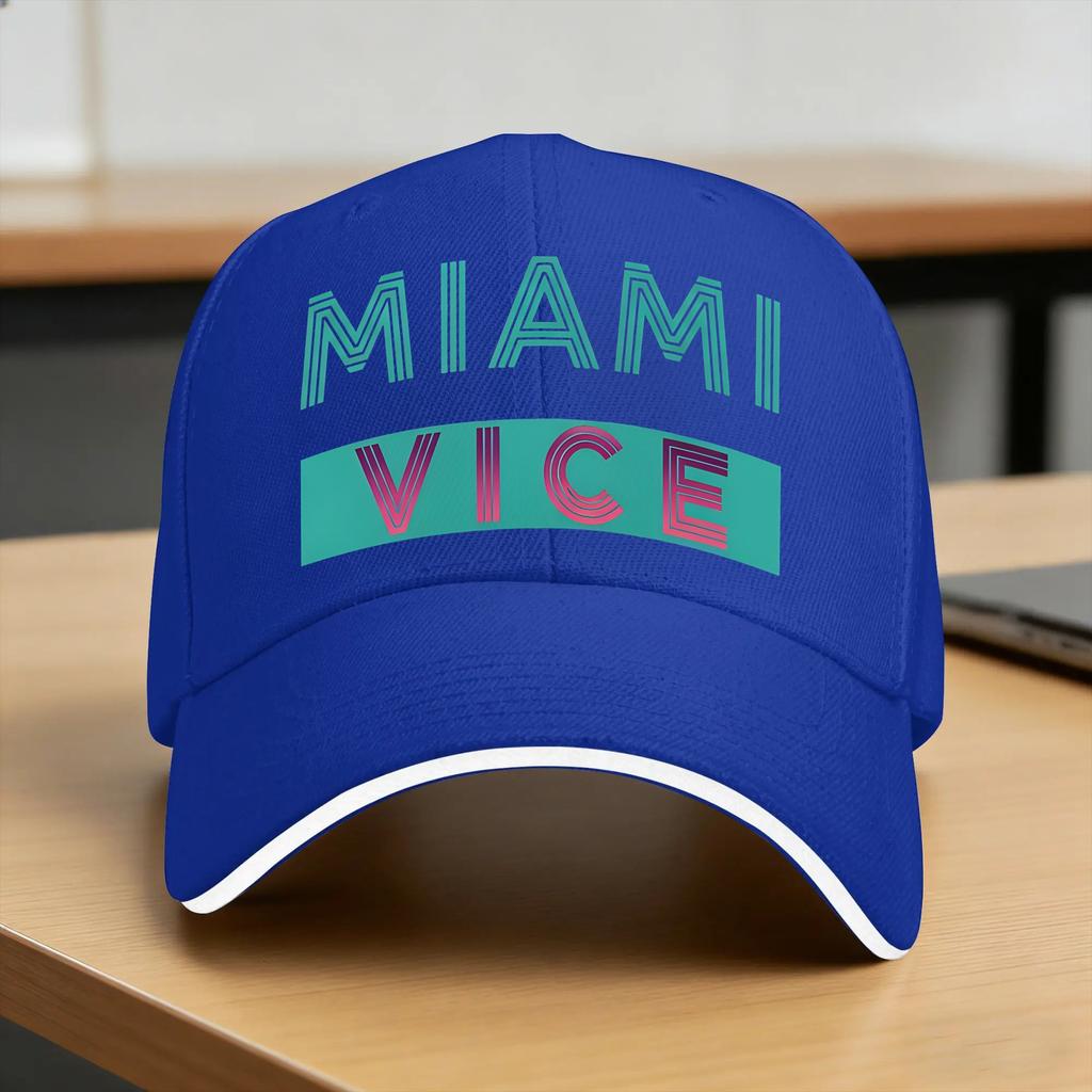 Miami Vice Logo Casual Baseball Cap Kpop Rock Trucker Hat Summer Dropshipping Unisex Adult Vintage Baseball Caps