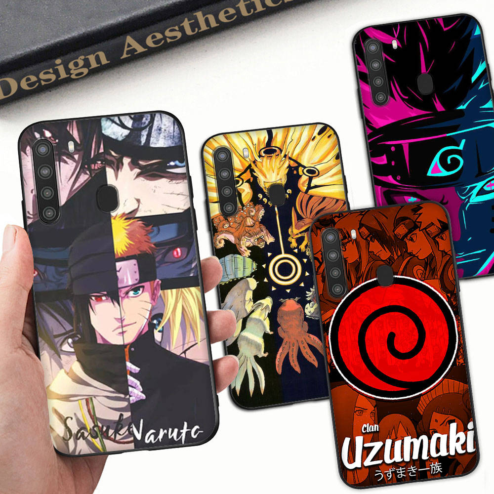 WD39 Naruto Black Sofe Case for Samsung Note 20 Lite S24 Ultra S23 A03 A05 A06 A11 A71 A15 A16 A13 A24 A25 A33 A52 A53 A50 M55 M35 Plus