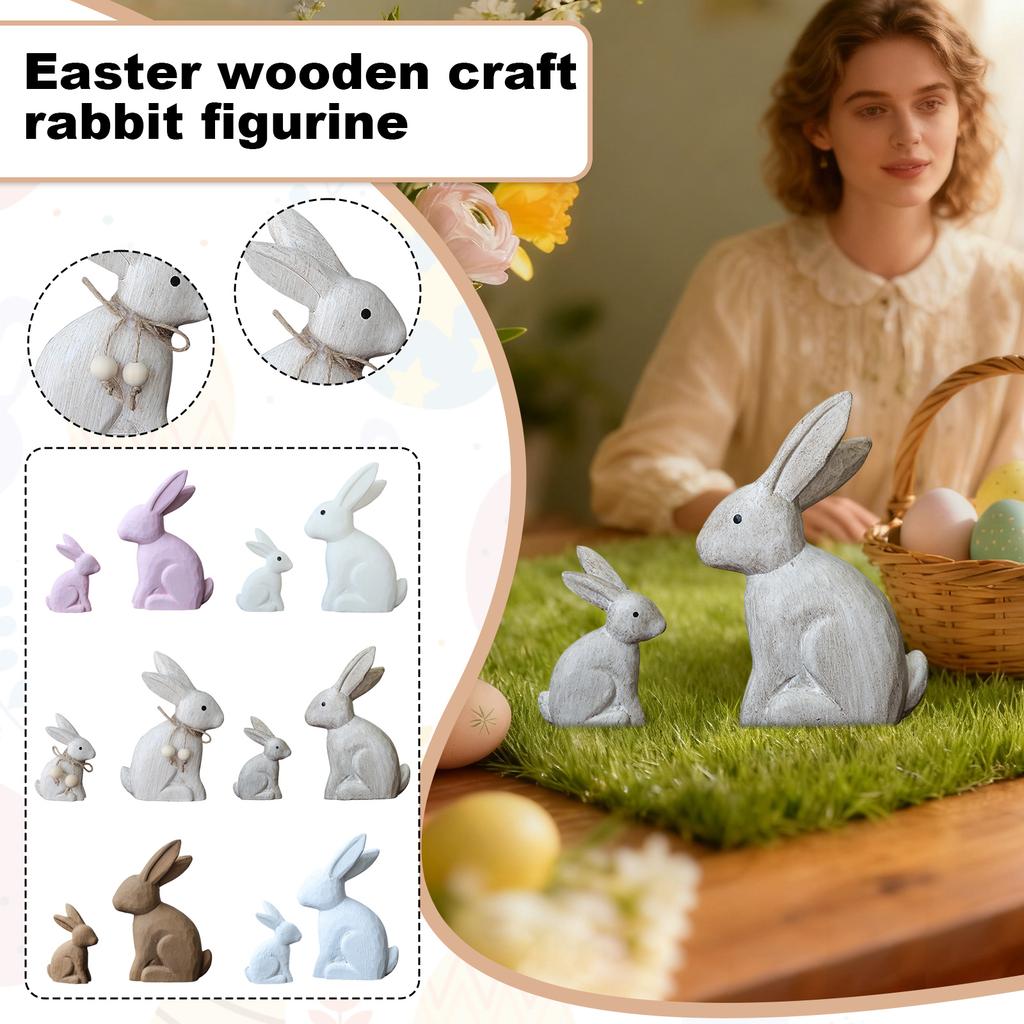 Easter Wooden Figurine, Home Decor, Children's Room, Creative Desktop, Window Display, Photography Decoration.