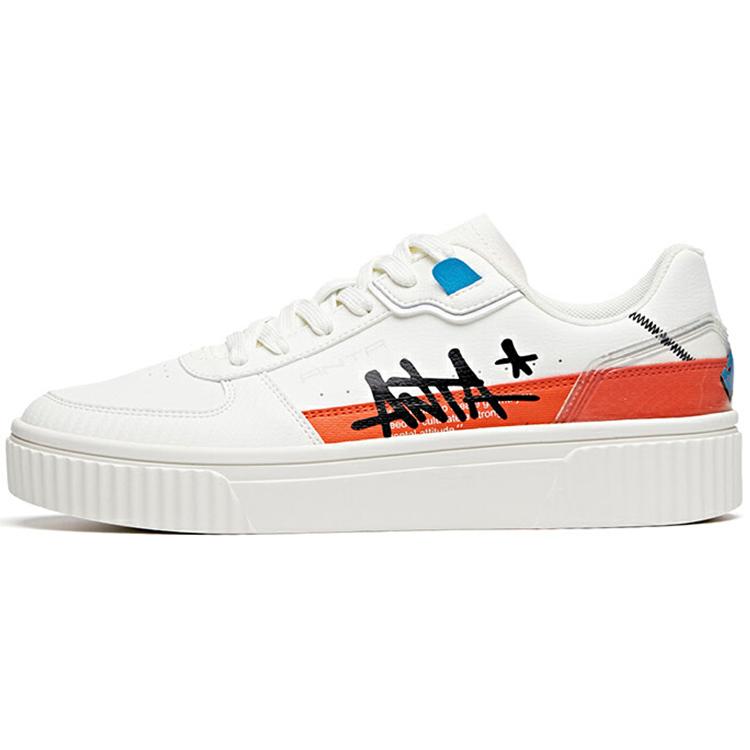 Anta Life Collection Letter Slip Resistant Low top Skateboard Shoes Men's Racing Orange 112028064-1