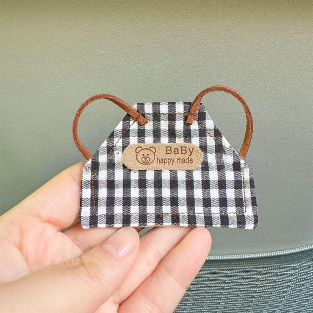 Сделай сам Ретро Одежда для Кукол Клетчатая Полосатая Плюшевая Одежда для Кукол Мини Кукла Кукла Джинсовый Фартук Игрушка для Девочек