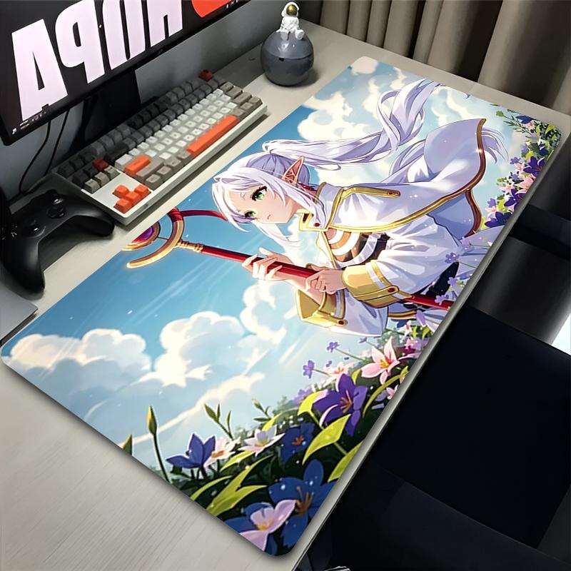 Mouse Pad Gaming Desk Mat Frieren At The Funeral Anime Mouse Mat Laptop Keyboard Pad Pc Gamer Rug Office Mousepad Home Table Pad