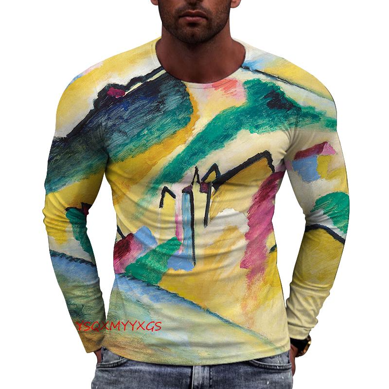 Футболка с 3D-принтом от World Famous, абстрактное искусство, для мужчин и женщин, уличный хип-хоп, с круглым вырезом и длинным рукавом, модная повседневная верхняя статья