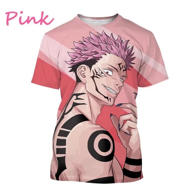 Футболка с 3D-печатью Jujutsu Kaisen, аниме-мода, круглый вырез, короткие рукава, повседневные топы унисекс, мужская одежда, футболки для косплея