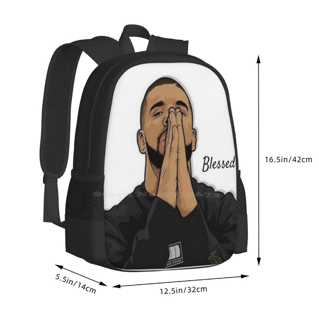 Дрейк "Blessed" Распродажа Рюкзак Модные Сумки Дрейк Blessed Хип-хоп Трэп Мигос