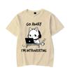 Go Away I’m Introverting Graphic T Shirts Funny Cat Gamer Gaming Tshirt Tops Fashion Harajuku T-shirts WoBrand T-shirt