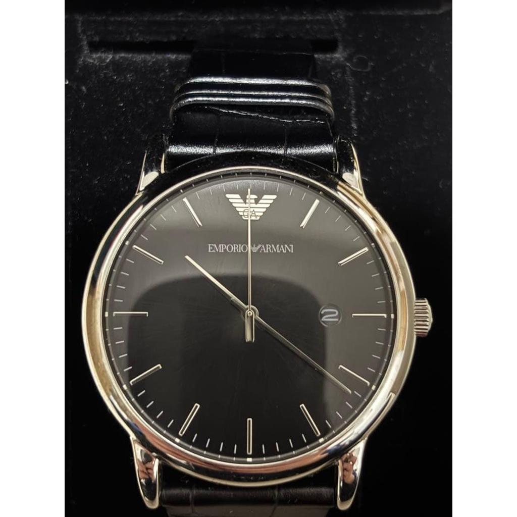 Б/у черные аналоговые часы EMPORIO ARMANI