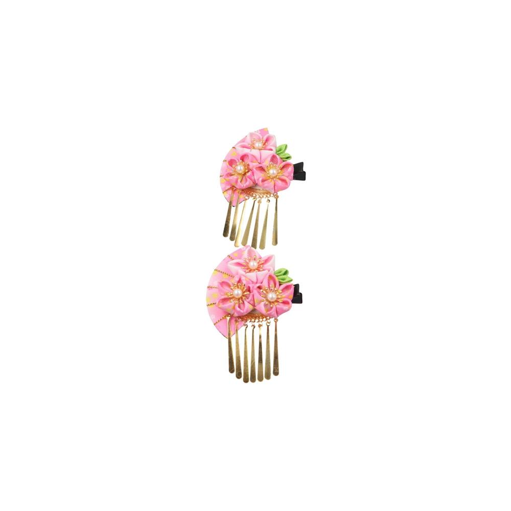 Tassels Japanese Kimono Headwear Sakura Kimono Hair Clip Simple Tassel Fan Hairpin Girls