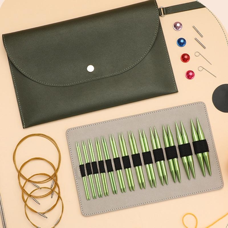 13 пар алюминиевых круговых спиц, сменный набор круговых спиц для вязания свитеров, носков, шапок