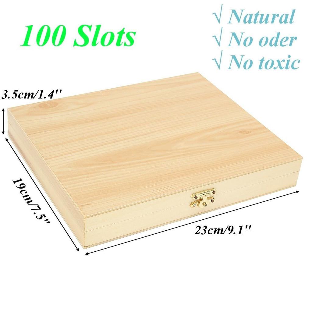 Новый деревянный микроскоп на 100 слотов, стеклянные предметные стекла, коробка, держатель для хранения образцов, дерево